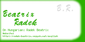 beatrix radek business card